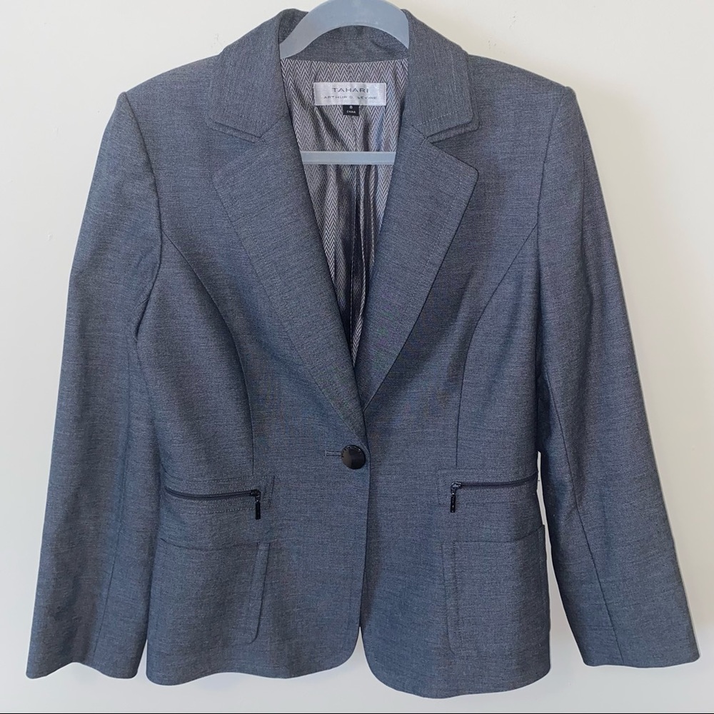 Tahari ASL Twill Blazer size 8